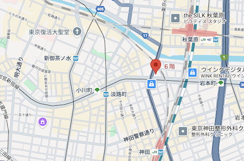 事務所所在地地図